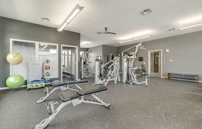 Fitness center at The Villas at Falling Waters in west Omaha NE