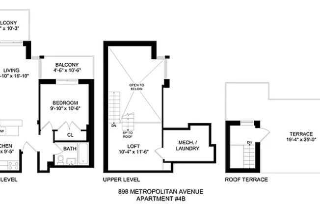 1 bed, 1 bath, $3,800, Unit 4B