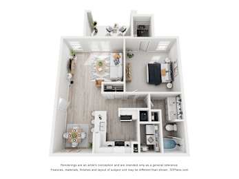 1 bed, 1 bath, 876 sqft, $1,369