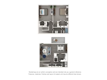2 beds, 1.5 baths, 1,169 sqft, $1,798