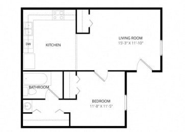 1 bed, 1 bath, 580 sqft, $1,425