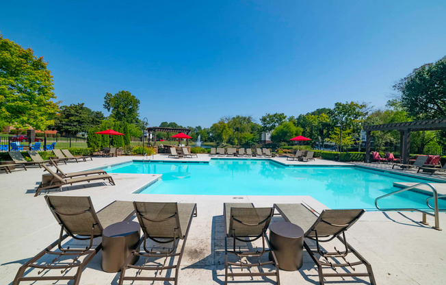 the swimming pool at our apartments