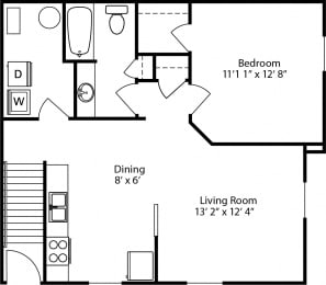 1 bed, 1 bath, 685 sqft, $1,232