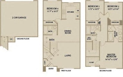 4 beds, 3 baths, 1,582 sqft, $4,445