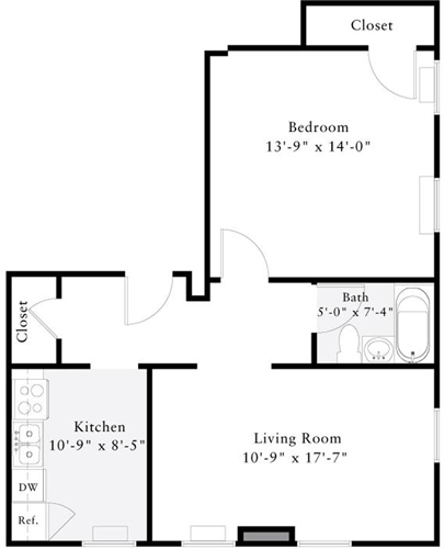 1 bed, 1 bath, 660 sqft, $1,885, Unit 0109