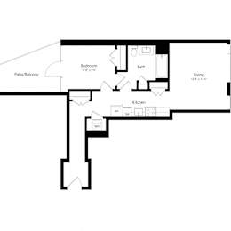 1 bed, 1 bath, 679 sqft, $2,317