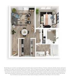 1 bed, 1 bath, 696 sqft, $1,451