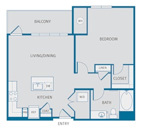 1 bed, 1 bath, 767 sqft, $1,789