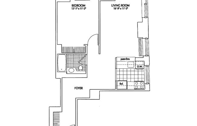 1 bed, 1 bath, 735 sqft, $4,361, Unit 9-L