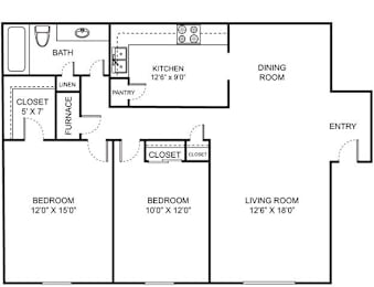 2 beds, 1 bath, 1,100 sqft, $1,449