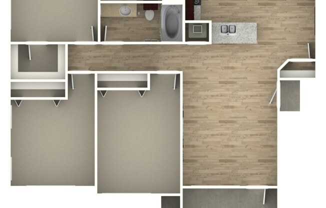 3 beds, 2 baths, 1,201 sqft, $1,461