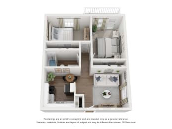 2 beds, 1 bath, 775 sqft, $1,099