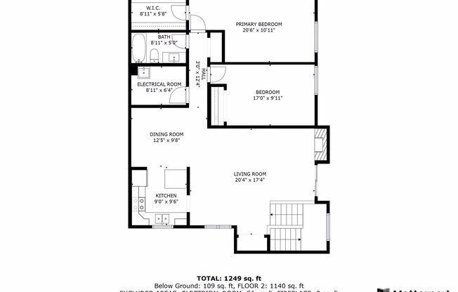 2 beds, 1 bath, 1,250 sqft, $1,550, Unit 10560-5