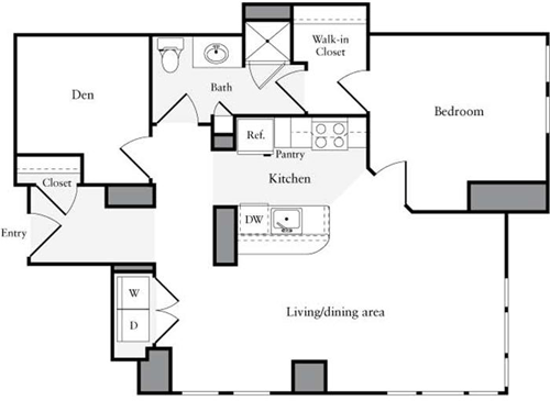 1 bed, 1 bath, 842 sqft, $3,955, Unit 05C