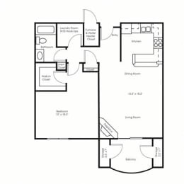 1 bed, 1 bath, 1,088 sqft, $1,460