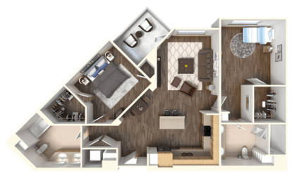 2 beds, 2 baths, 1,067 sqft, $4,248