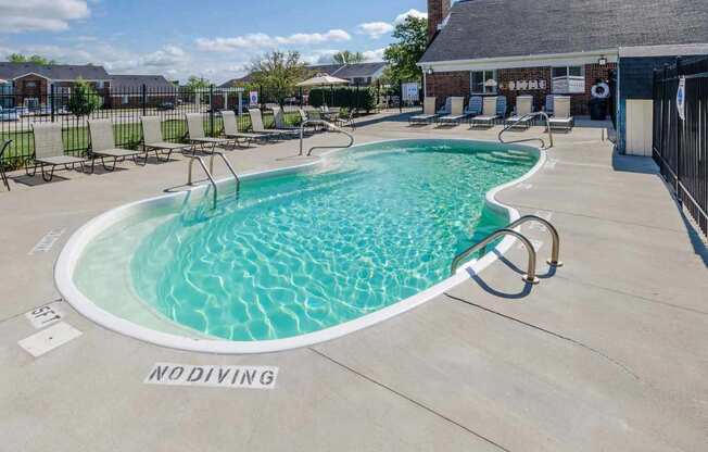 Pool with Custom Steps at Bradford Place Apartments, Lafayette