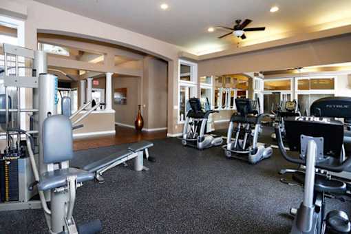 Fitness Room at Canterbury Apartments, Puyallup