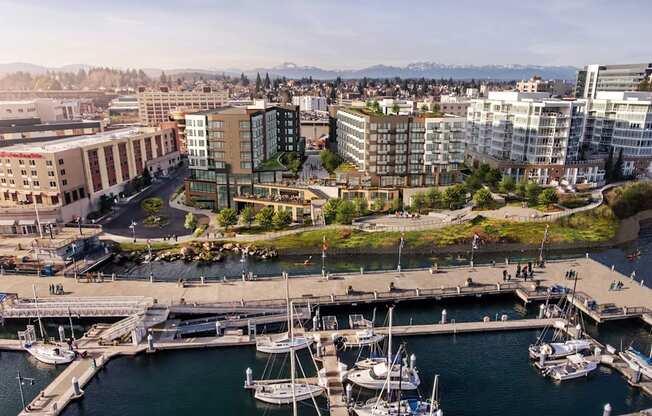 Aerial View at Marina Square, Bremerton