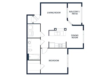 1 bed, 1 bath, 660 sqft, $1,073