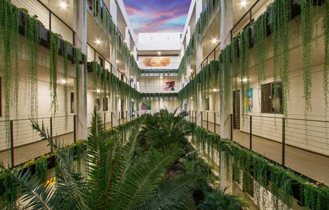 Courtyard With Lush Landscaping