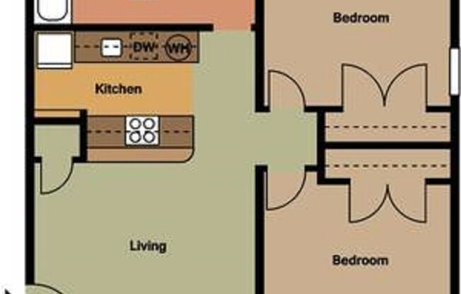 2 beds, 1 bath, 750 sqft, $645, Unit Building 51-Unit 2