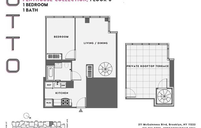 1 bed, 1 bath, $4,700, Unit 818