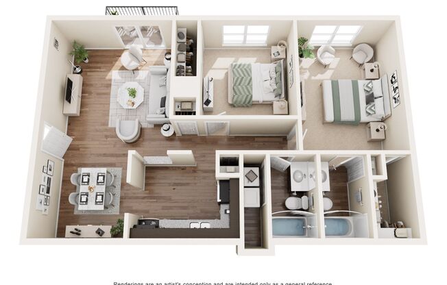 2 beds, 2 baths, 1,150 sqft, $1,427, Unit 84H