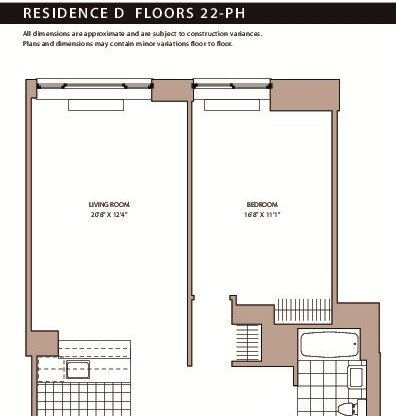 1 bed, 1 bath, $7,016, Unit 22D