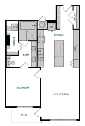 1 bed, 1 bath, 977 sqft, $2,376