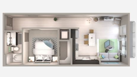1 bed, 1 bath, 668 sqft, $1,439
