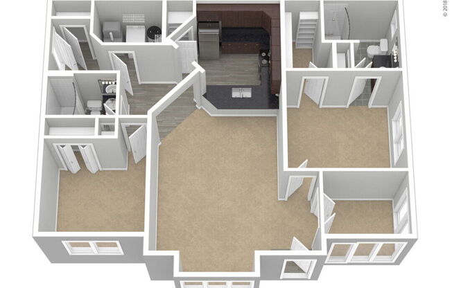 2 beds, 2 baths, 1,215 sqft, $1,802