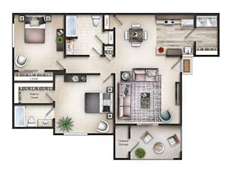 2 beds, 2 baths, 1,173 sqft, $2,248