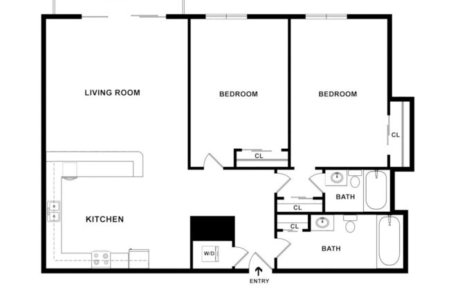 2 beds, 2 baths, 1,200 sqft, $2,860