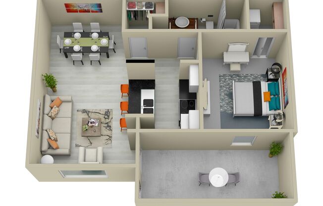 1 bed, 1 bath, 676 sqft, $950, Unit 2202C