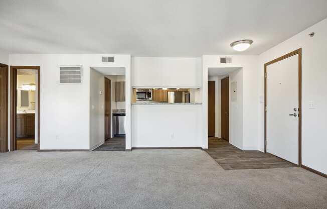 Eden Commons Apartments in Eden Prairie, MN Living Room and Kitchen