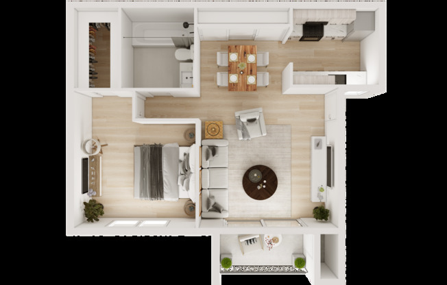 1 bed, 1 bath, 615 sqft, $1,745, Unit 301