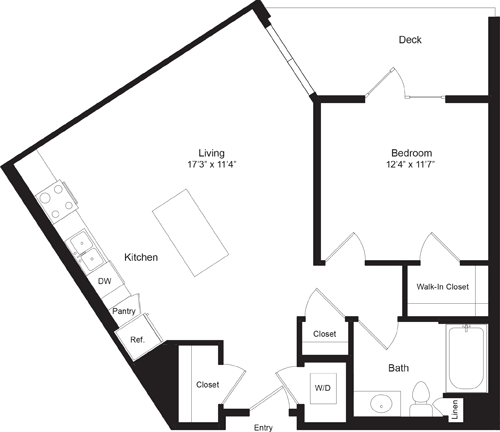 1 bed, 1 bath, 794 sqft, $2,974, Unit 569