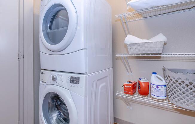 a washer and dryer