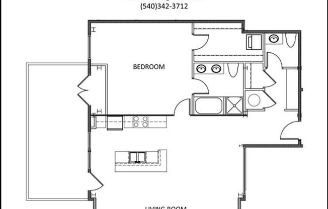 1 bed, 1.5 baths, 1,322 sqft, $2,000, Unit 412