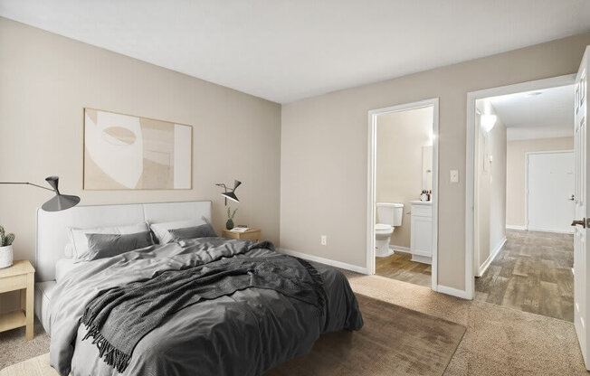 Model primary bedroom