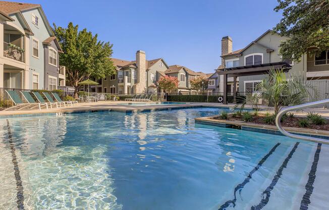 a small house in a pool of water