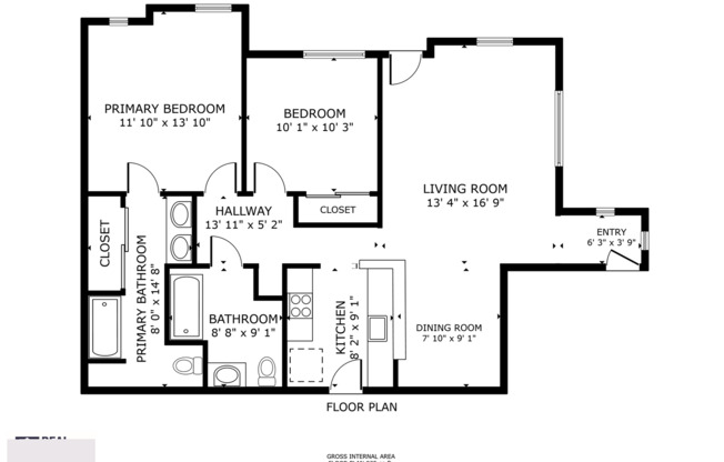 2 beds, 2 baths, $3,300