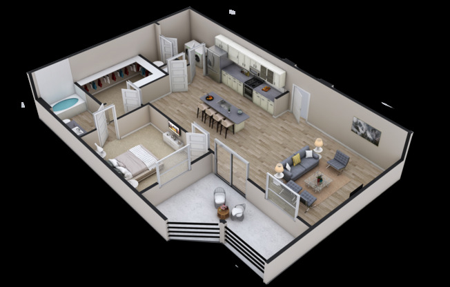 1 bed, 1 bath, 982 sqft, $2,256