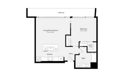 1 bed, 1 bath, 791 sqft, $3,670