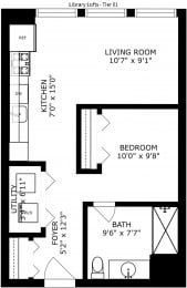 1 bed, 1 bath, 600 sqft, $1,895