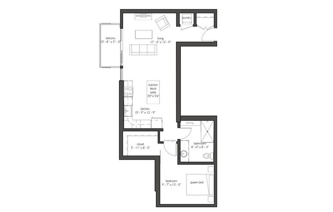 1 bed, 1 bath, 801 sqft, $1,553, Unit 515