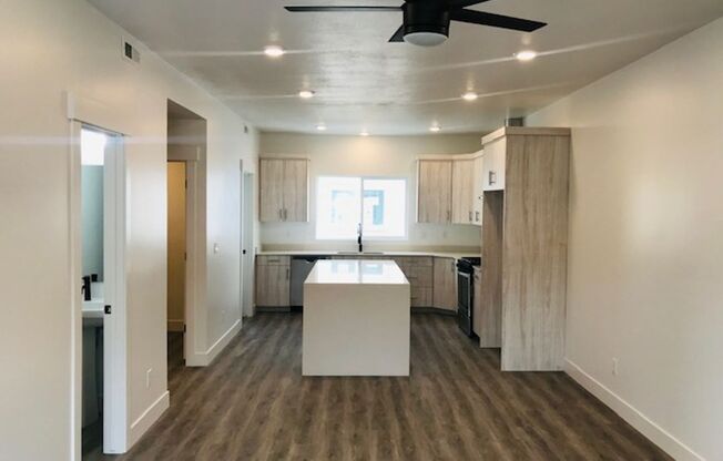 Beautiful new construction townhouse with quartz countertops and 2 car garage