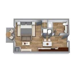 Studio, 1 bath, 508 sqft, $1,914