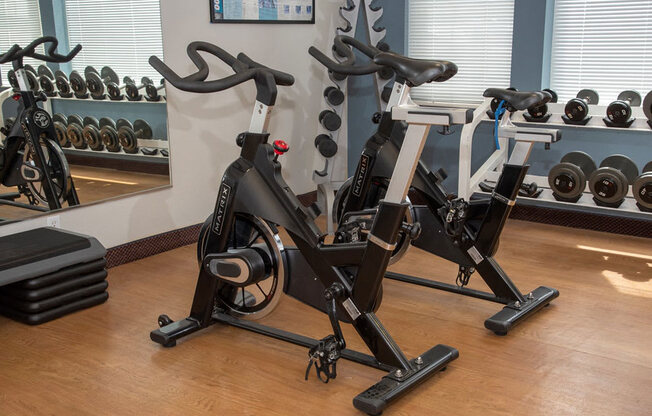 Second fitness center with bikes at Waterstone Place in Minnetonka, MN